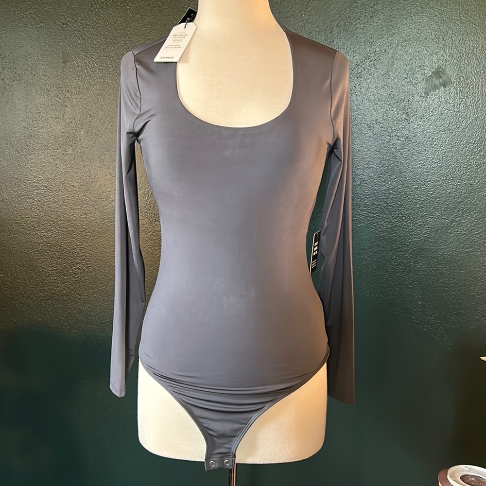 Grey Express Body Contour Bodysuit